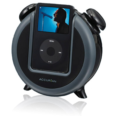  Fashioned Alarm Clock on This Retro Style Ipod Alarm Clock Dock Works With All Ipod Styles But